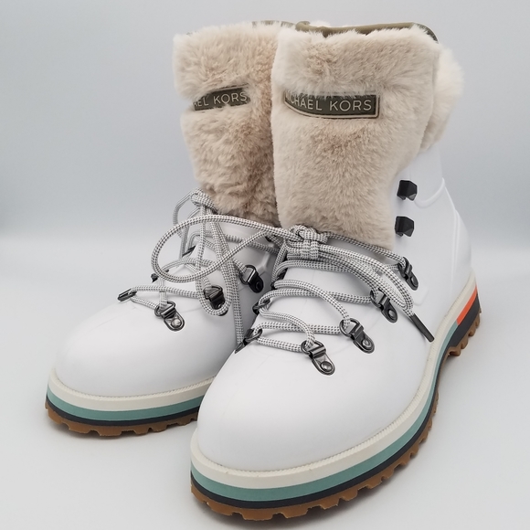 NEW Womens Lanis Michael Kors Rain Boots in White! - Picture 1 of 11